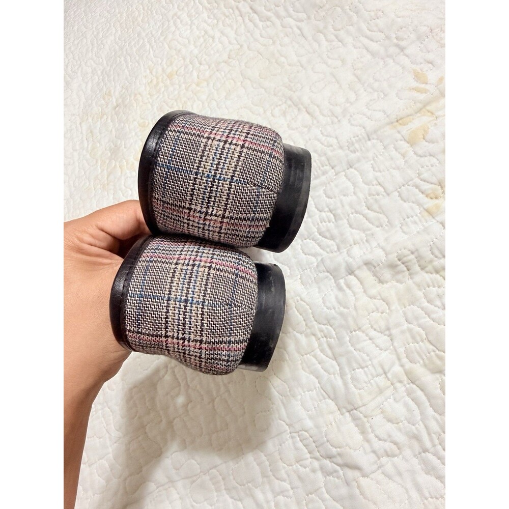 Sam Edelman Plaid Bit Loafer Flats Gray Fabric Almond Toe Slip On Size 9 EU 39 - Picture 9 of 11